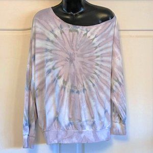 Young fabulous & Broke Off The Should Tie-Dye Oversized Sweatshirt, Size Medium